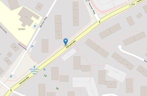 Ein Kartenausschnitt zeigt Stra&szlig;en und Geb&auml;ude. Eine blaue Standortnadel markiert eine Position an der Hansastra&szlig;e nahe dem Worther Weg. Umliegende H&auml;user sind grau dargestellt und nummeriert.