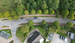 Fahrbahnmarkierungen am D&ouml;sselbuschberg
